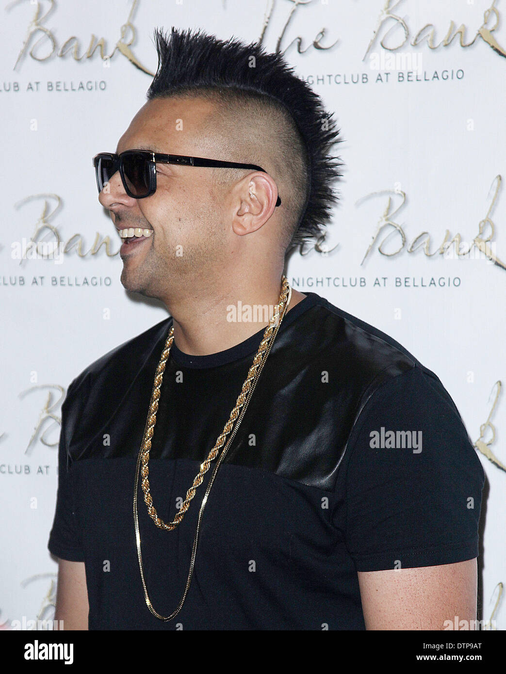 Las Vegas, Nevada, USA. 21st Feb, 2014. Reggae singer Sean Paul arrives at  The Bank Nightclub for a special live performance to celebrate the release  of his new album 'Full Frequency'' on