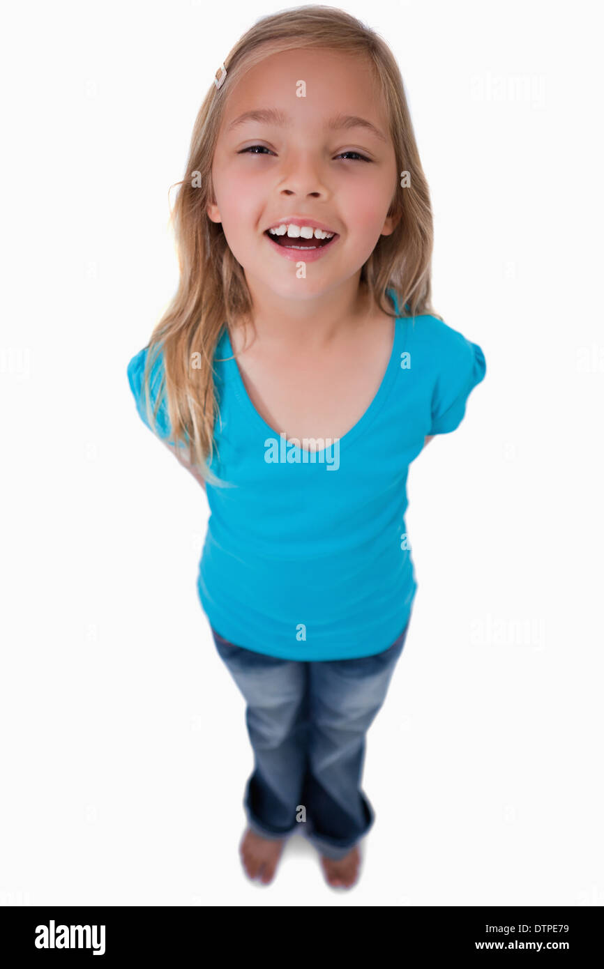 Portrait of a cheerful girl posing Stock Photo - Alamy