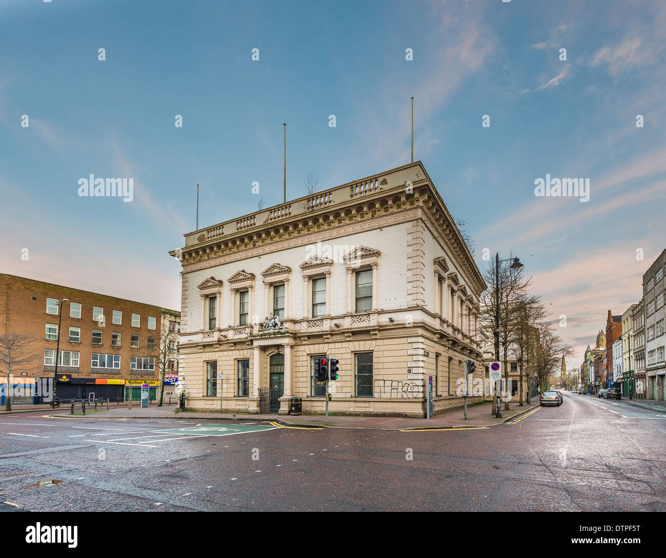 The Exchange and Assembly Rooms: On the junction of Bridge, North, Waring and Rosemary Streets (aka the Four Corners). Stock Photo