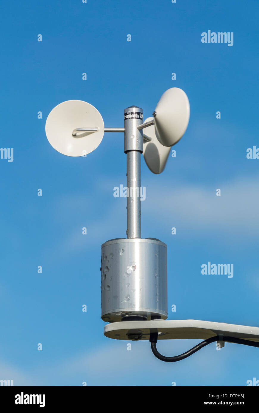 Anemometer on weather station Stock Photo