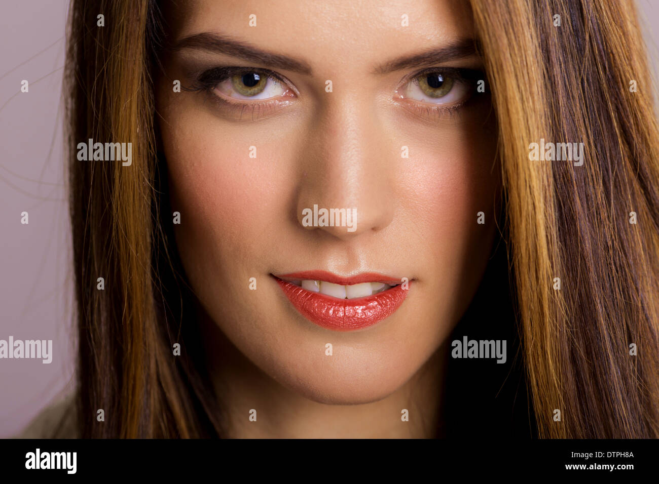 Closeup portrait of the pretty young woman Stock Photo - Alamy
