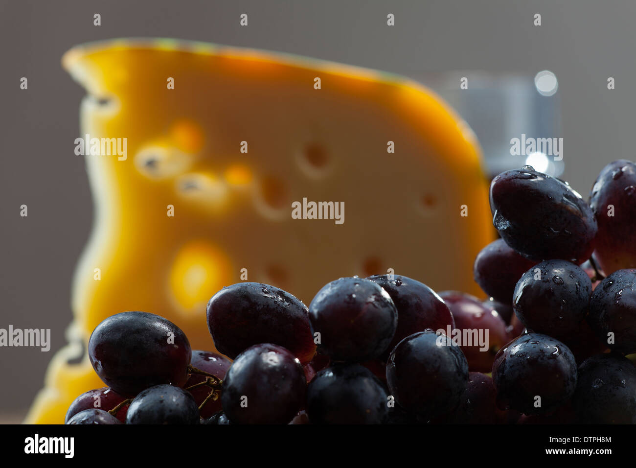 grapes and cheese Stock Photo Alamy