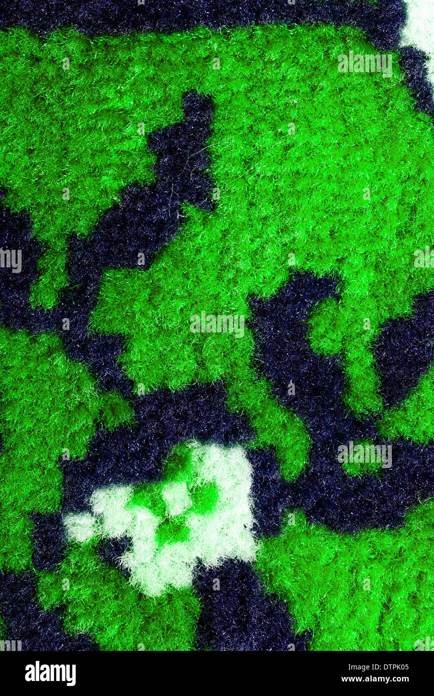 Hand woven carpet pattern, close up view Stock Photo