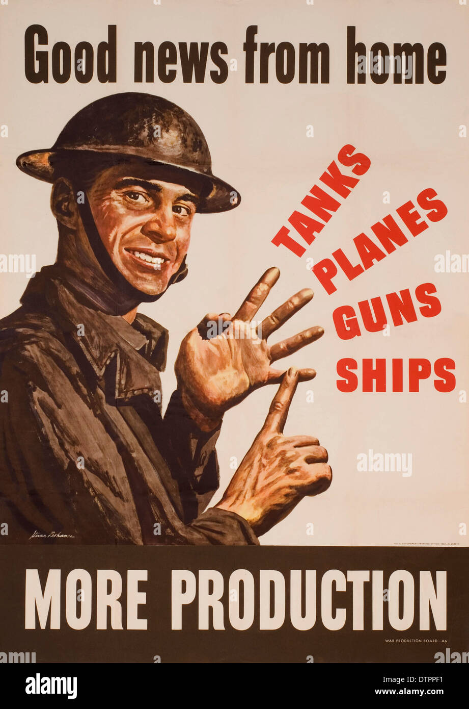 Propaganda poster WW2 Stock Photo