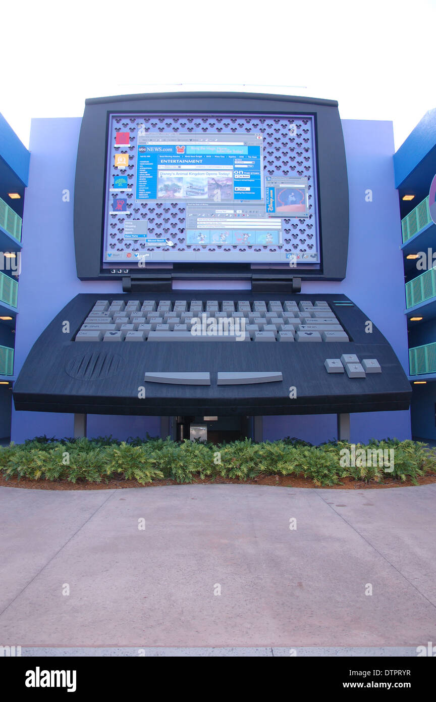 A simulacra of a computer lap top at Century resort at Walt Disney ...