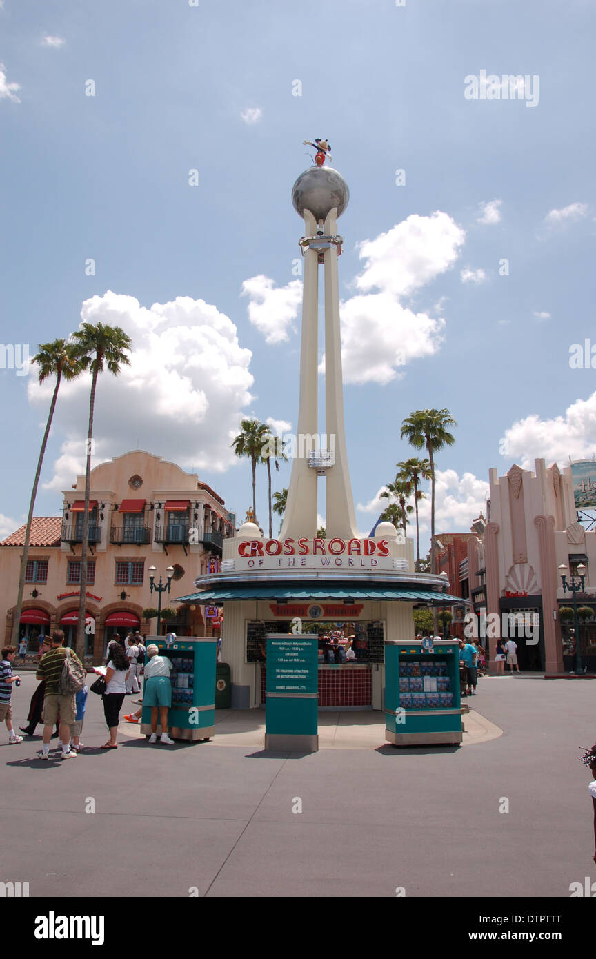 Cross Road Of The World At Hollywood at Walt Disney's Hollywood Studios, Orlando, Florida, U.S.A Stock Photo