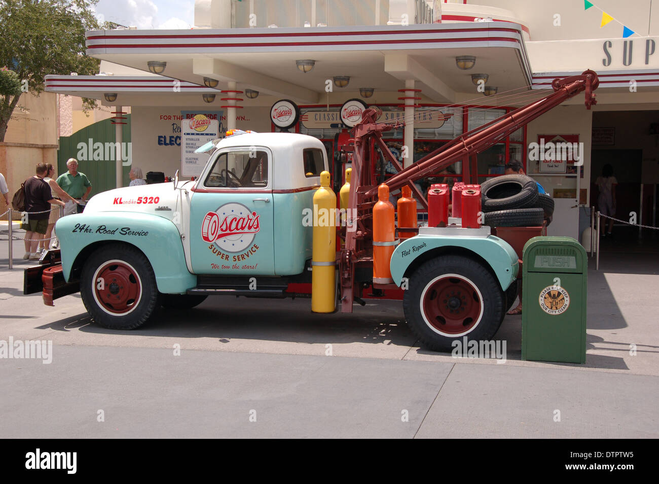 A rescue truck on display at Walt Disney's Hollywood Studios, Orlando, Florida, U.S.A Stock Photo