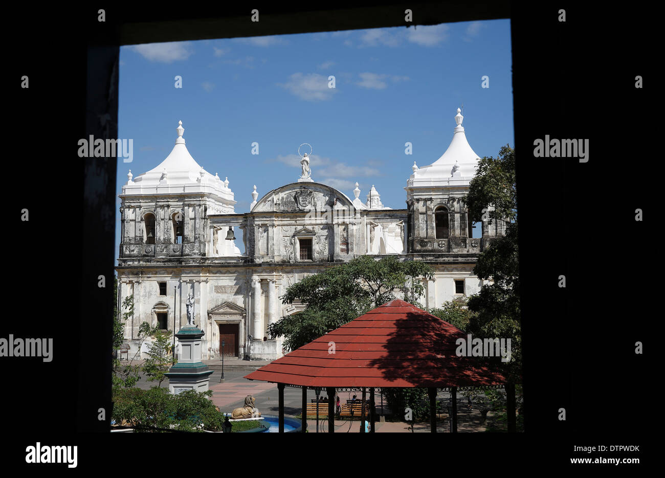 Basilica de la Asuncion seen from inside the Museum of the Revolution
