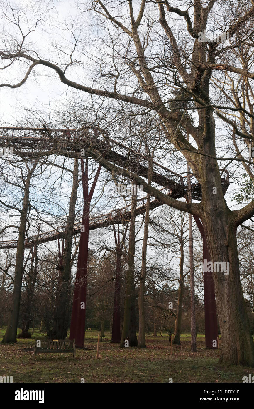 Treetop Walkway in Kew Royal Botanical Garden Stock Photo