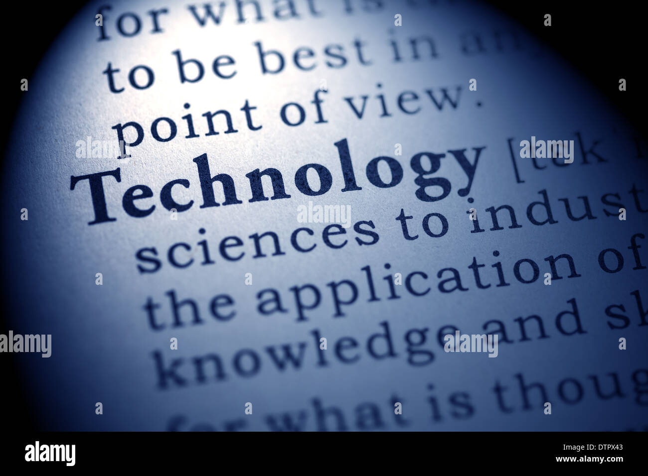 Fake Dictionary, Dictionary definition of the word technology Stock Photo Alamy