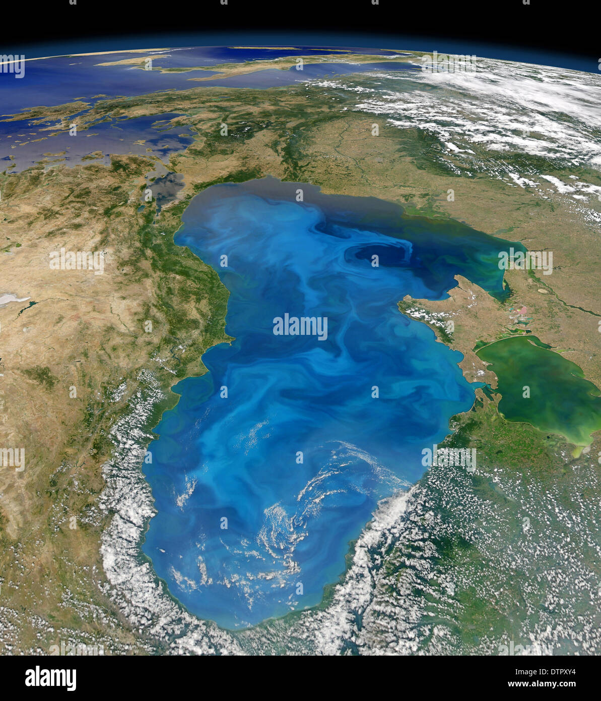 Natural Carbon Dioxide sequestration via phytoplankton in the Black Sea. Stock Photo