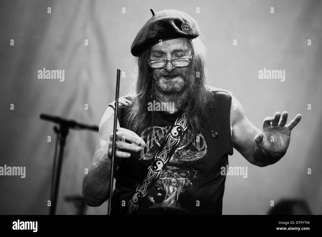 London, UK. 22nd Feb, 2014. 'Tim Blake' preforms at the Rock 4 Rescue and Hawkwind concert raising awareness of Animal Cruelty compered by TV presenter Matthew Wright at the O2 Shepherds Bush Empire in London. See Li Photo Capital/Alamy Live News Stock Photo