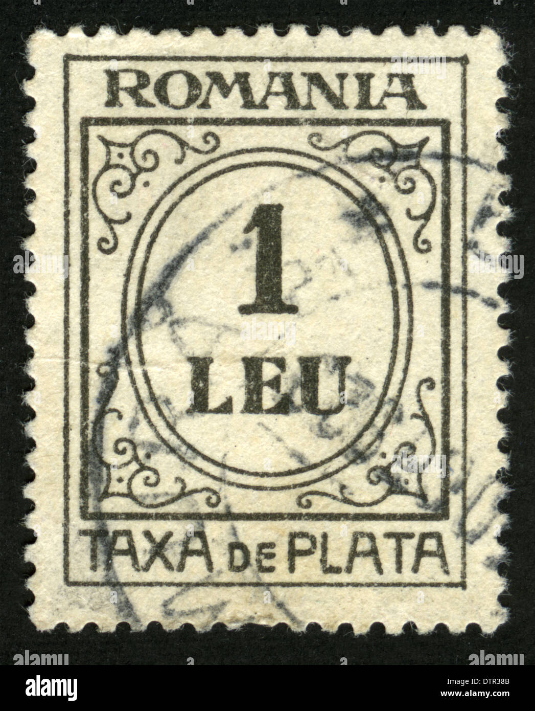 ROMANIA CIRCA 1924 A stamp printed in the Romania, Postage Due