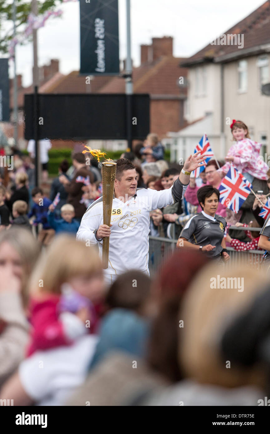 Olympic Torch Bearer, Central Avenue, Billingham, Teesside, England