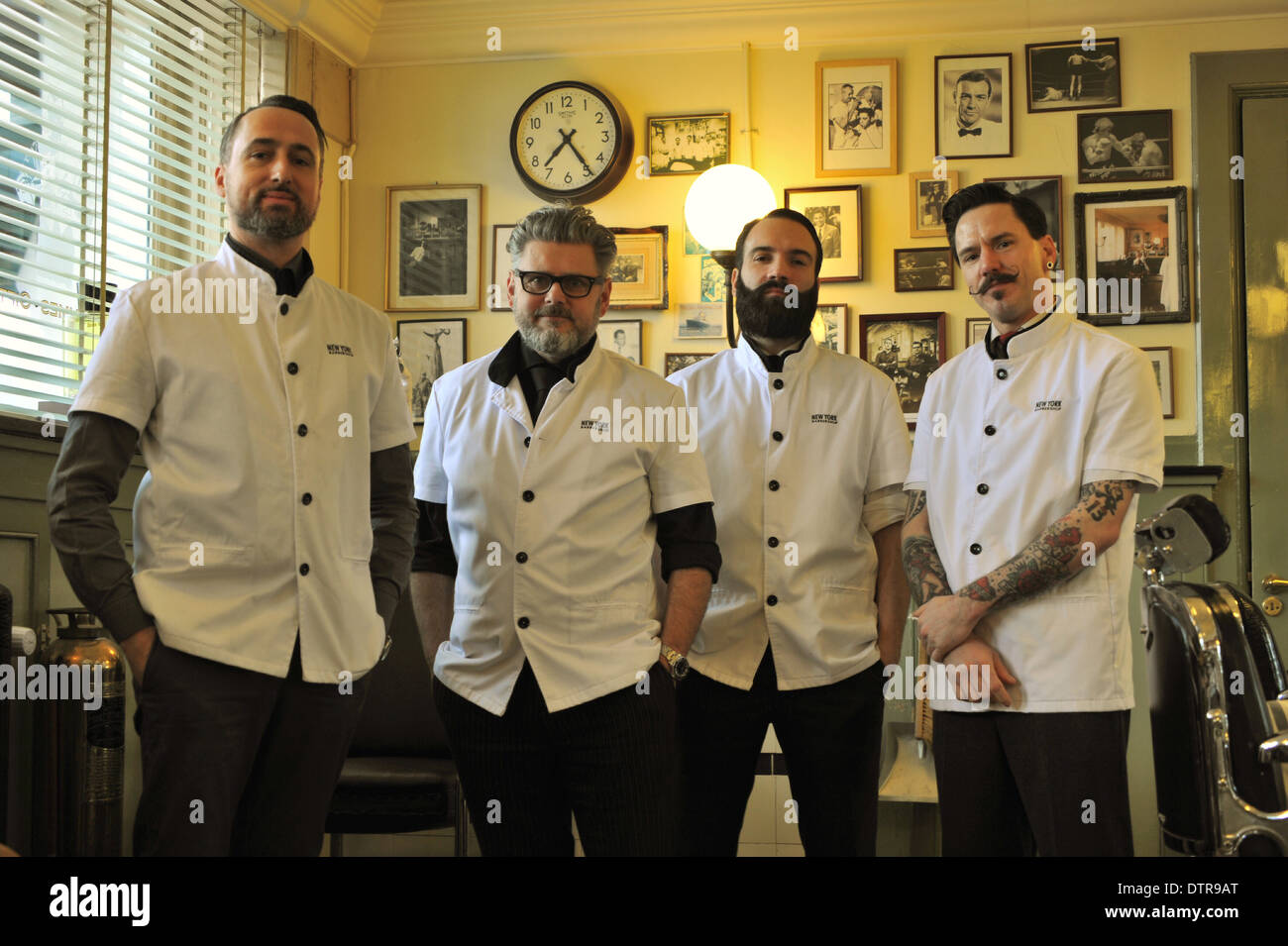 New York Barbershop in Rotterdam, awarded as the 'Best International Barbershop 2013'. Editorial use only. Stock Photo