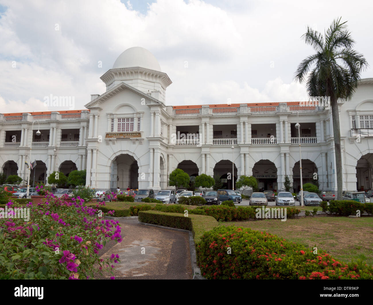 The Ipoh Railway Station in Ipoh, Malaysia. Stock Photo