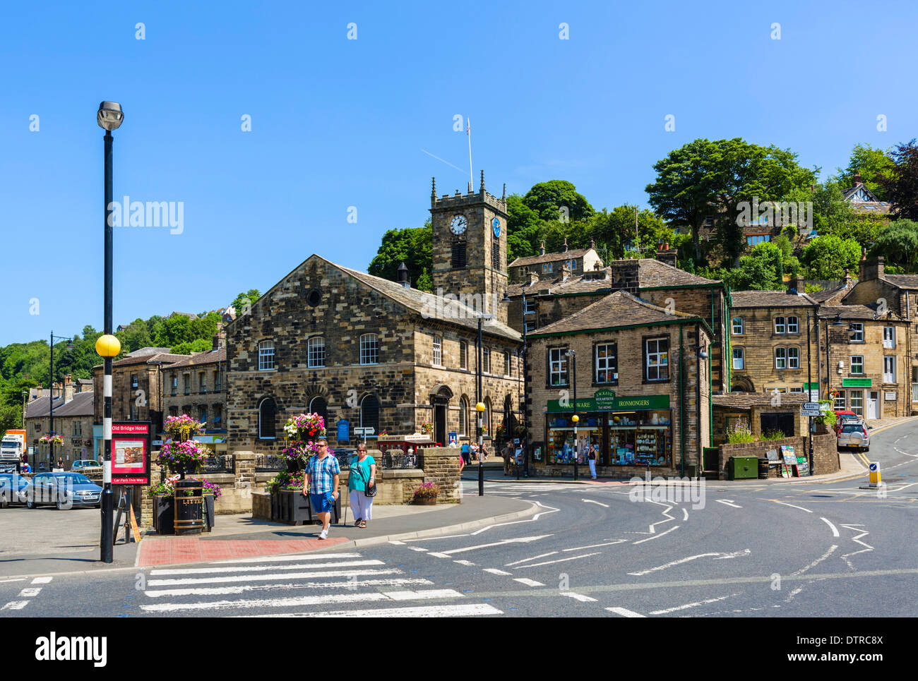 Towngate in the town centre, Holmfirth, West Yorkshire, England, UK Stock Photo
