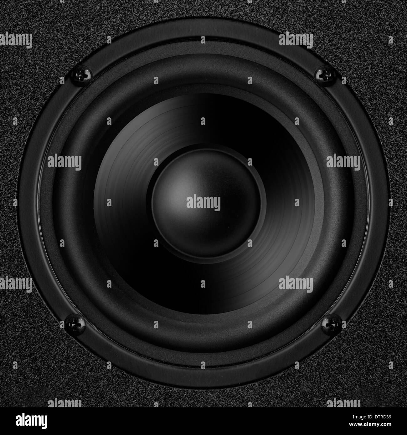 Black & white speaker, leather speakers Stock Photo