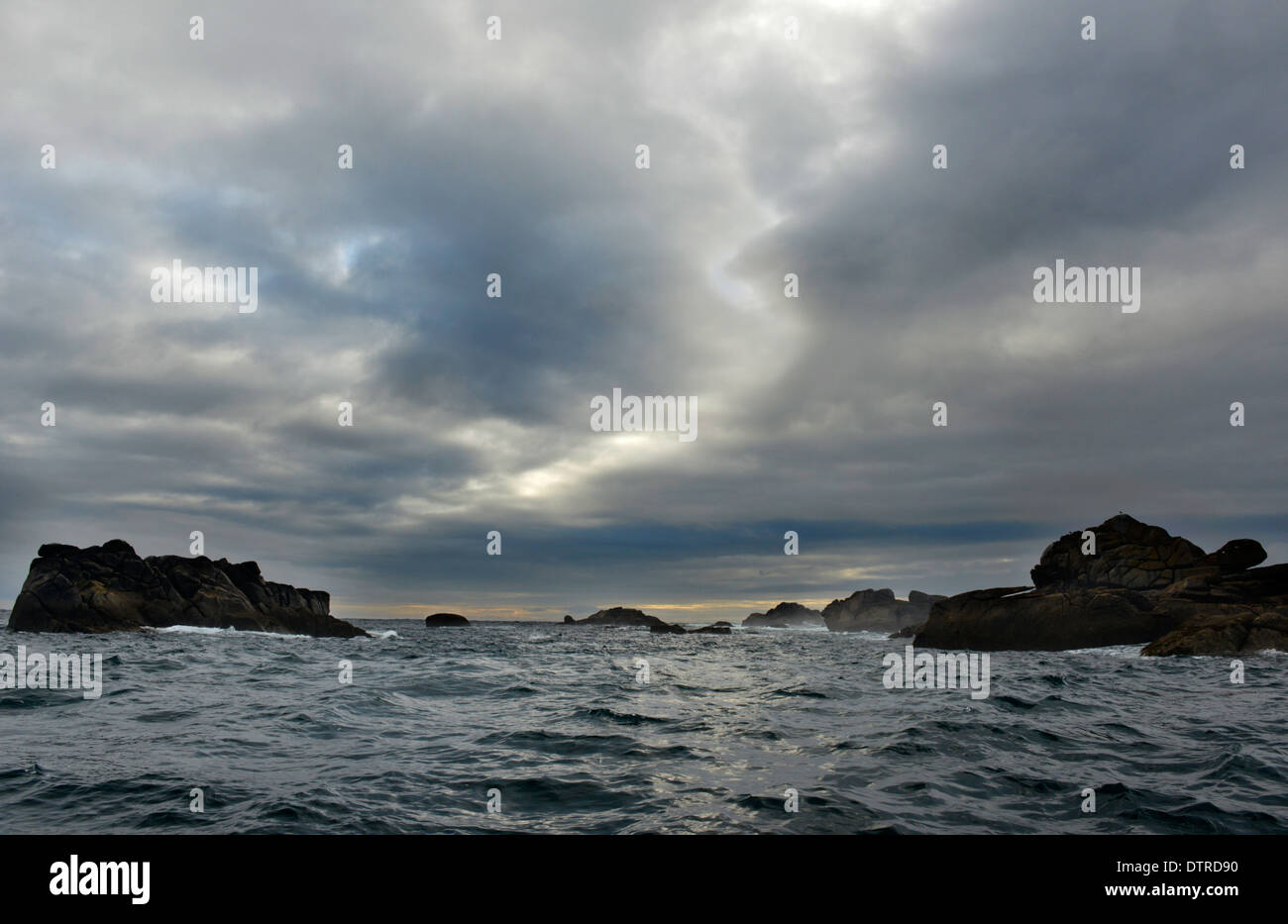 Turtle Rock and the Western Rocks, Isles of Scilly Stock Photo - Alamy