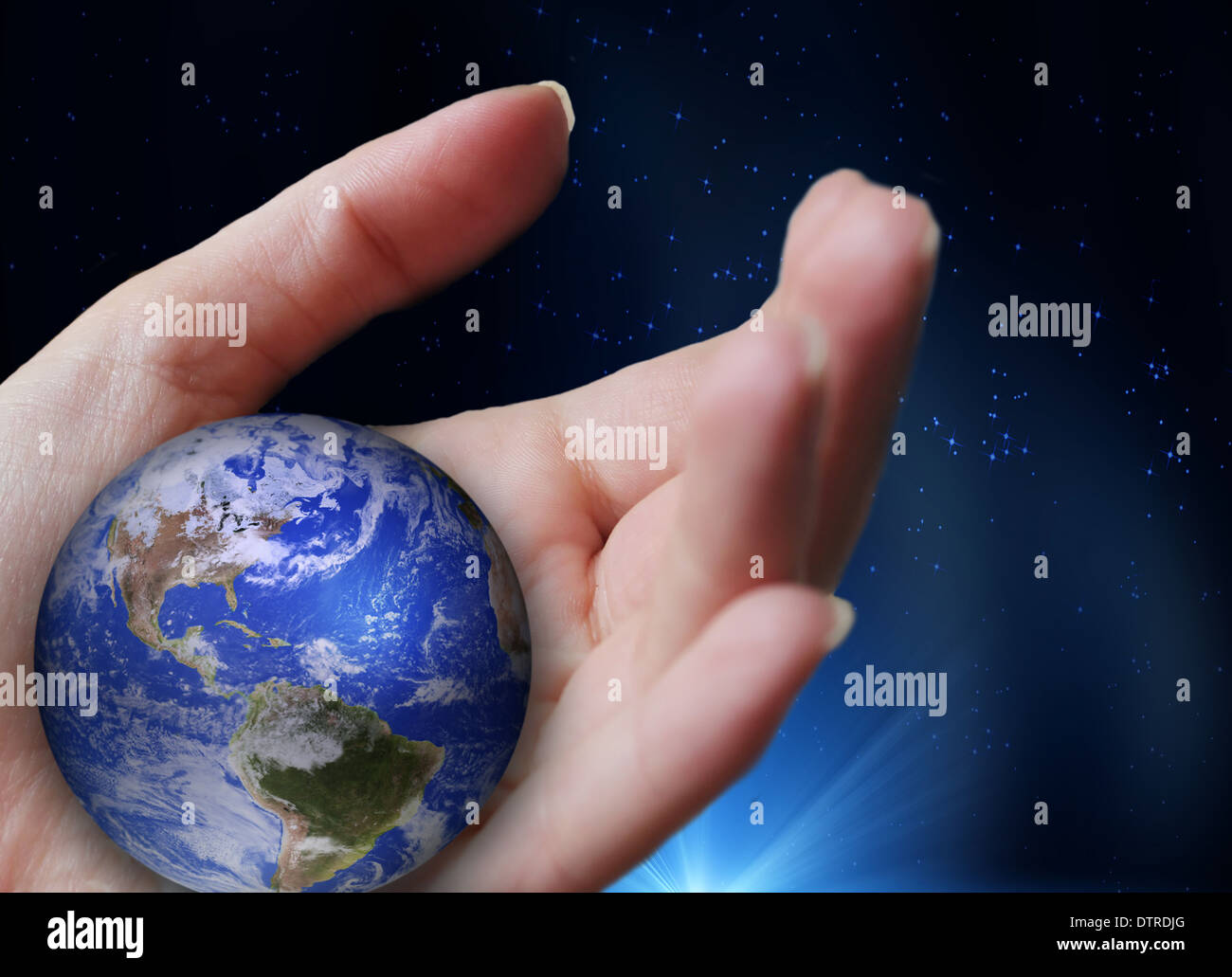 hand holding the world Stock Photo - Alamy