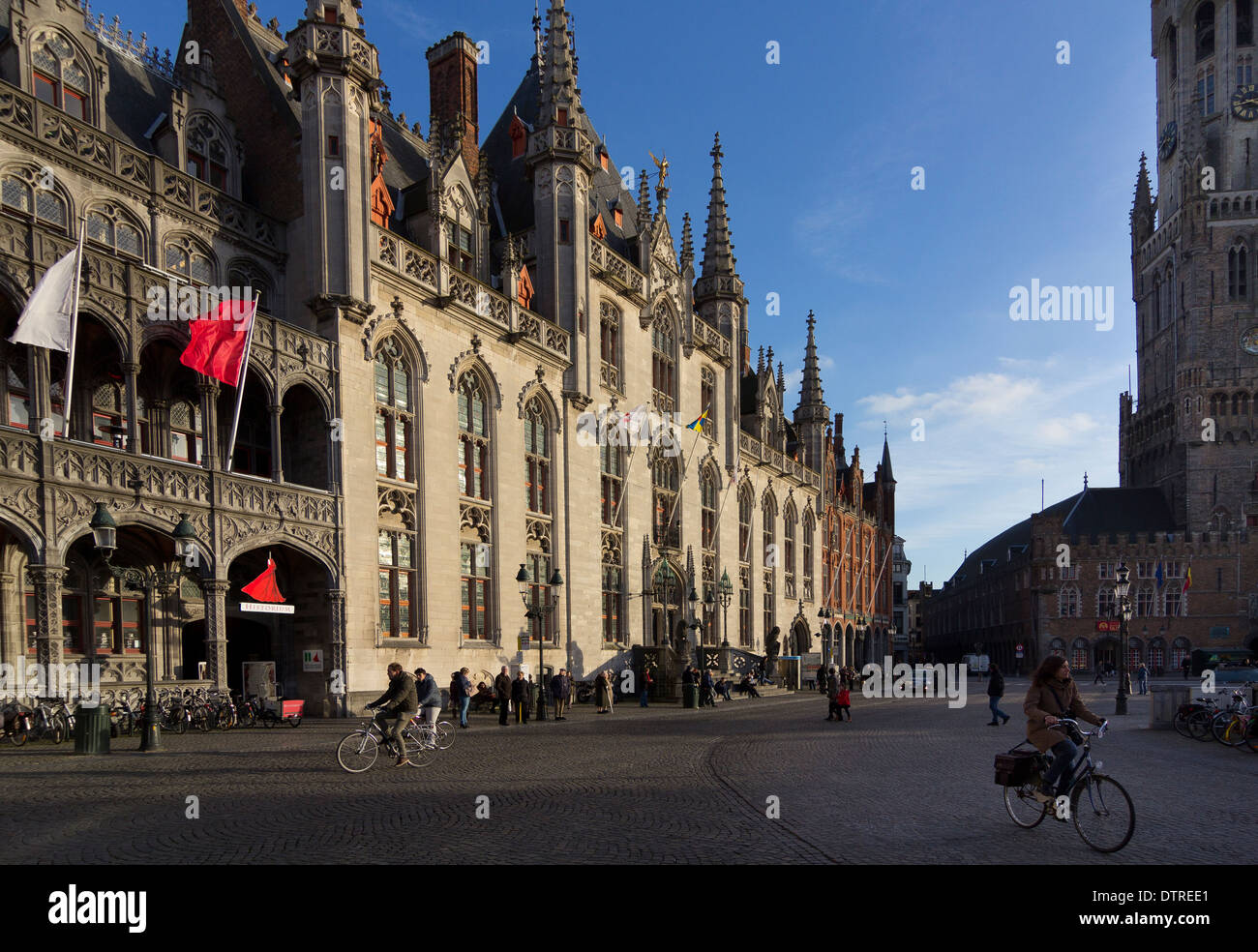 The Provinciaal Hof in Bruges Markt square(Brugge) Stock Photo