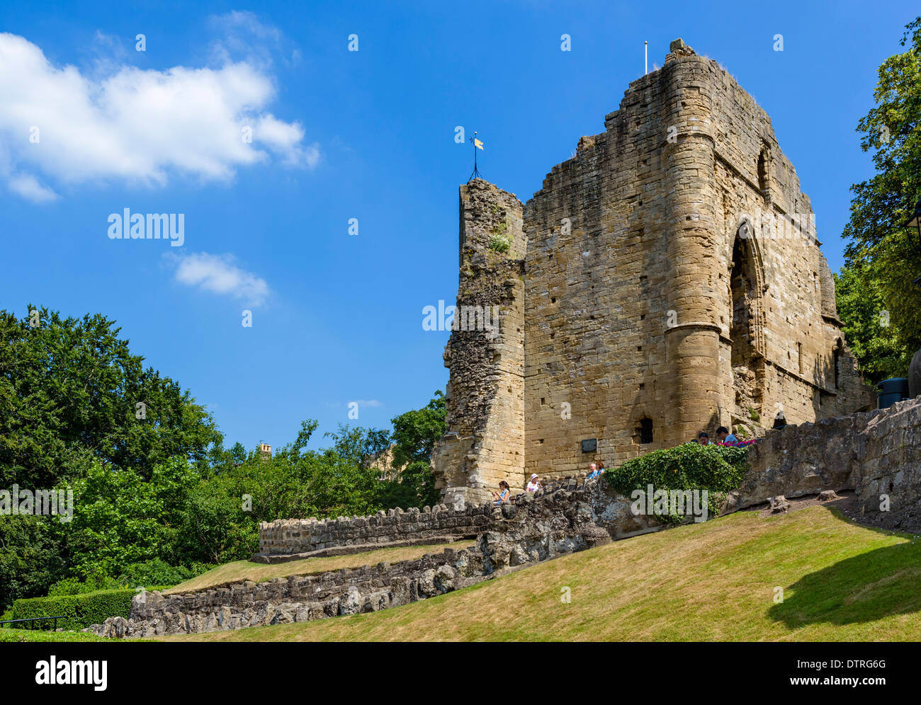 The ruins of Knaresborough Castle, Knaresborough, North Yorkshire, England, UK Stock Photo