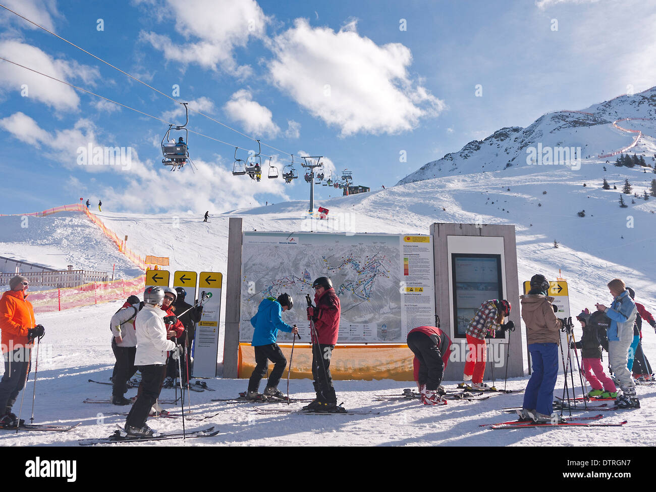 General view of the Silvretta Montafon Ski resort in Austria Stock Photo