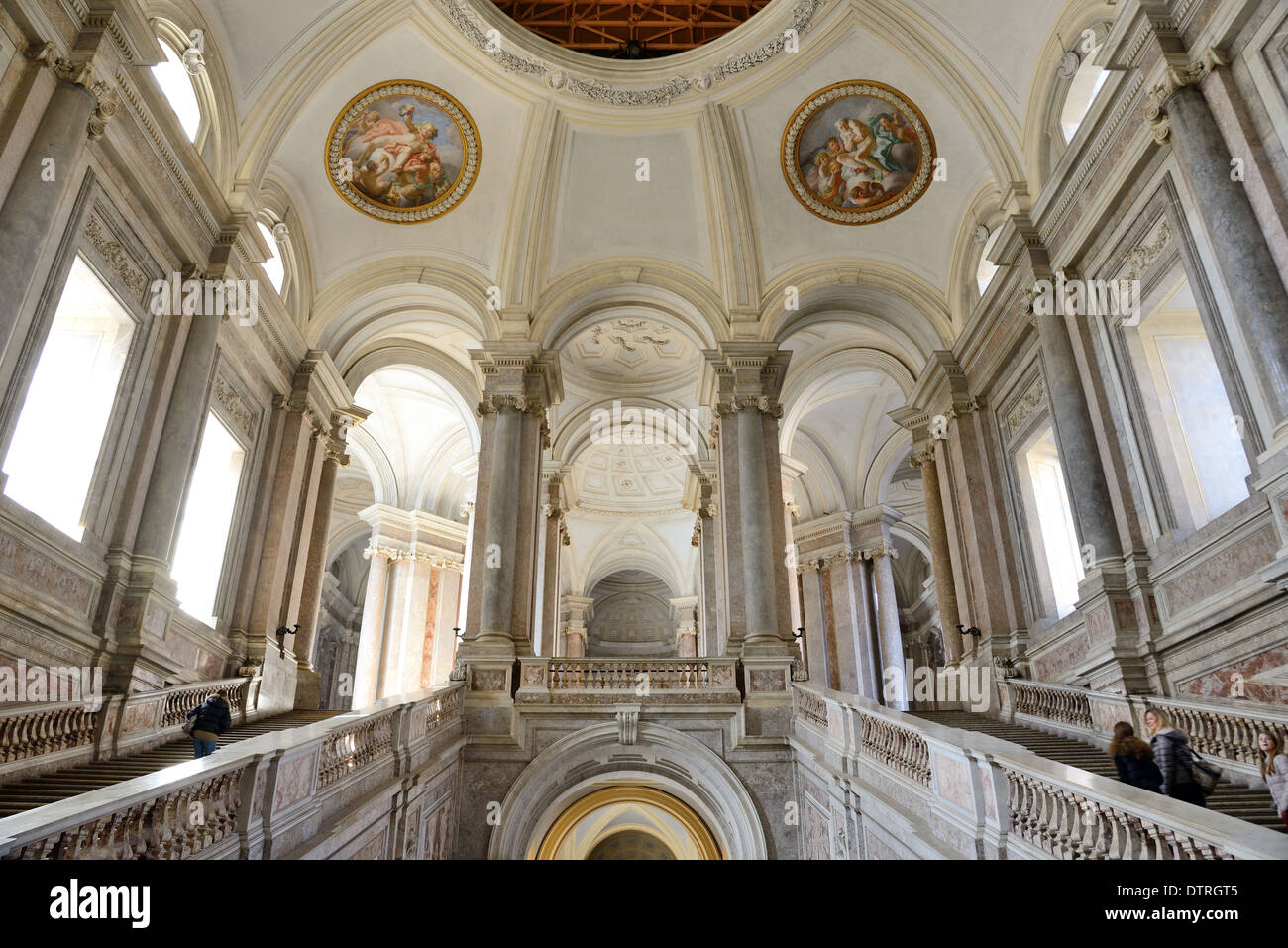 CASERTA, ITALY- FEBRUARY 16: Caserta Royal Palace called the little Versailles has been featured in the Star Wars movie. Stock Photo