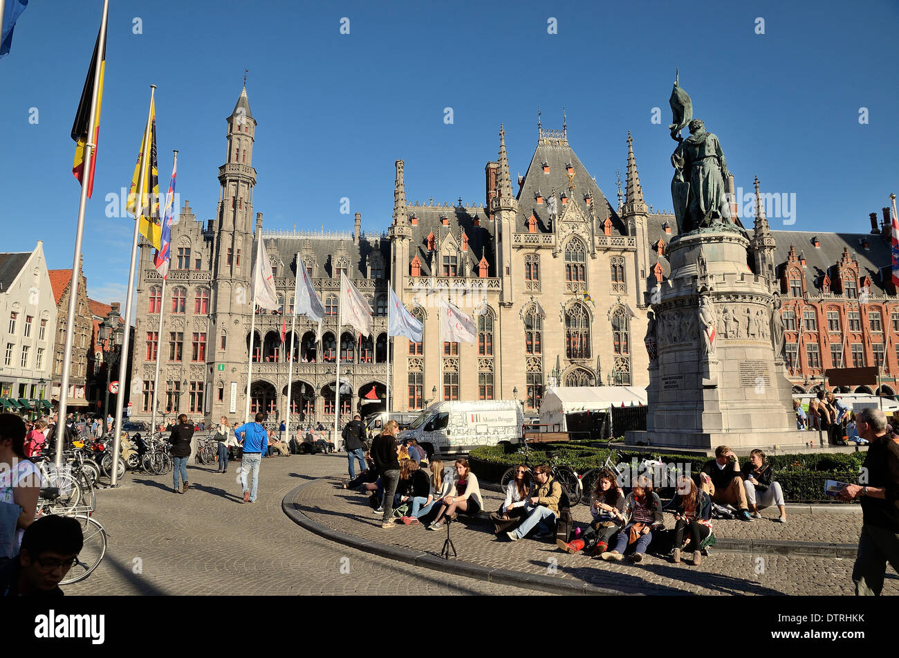 Market Square Bruges Belgium Stock Photo
