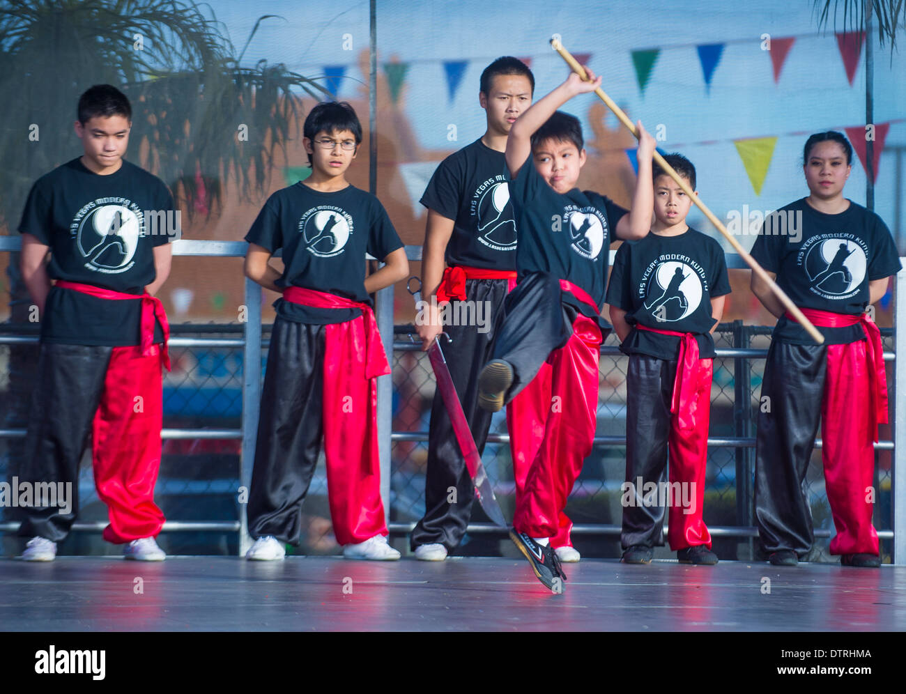 Chinese martial art performers at the Chinese New Year celebrations