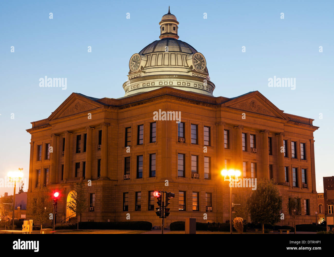 Old courthouse in Lincoln, Logan County, Illinois, United States Stock Photo