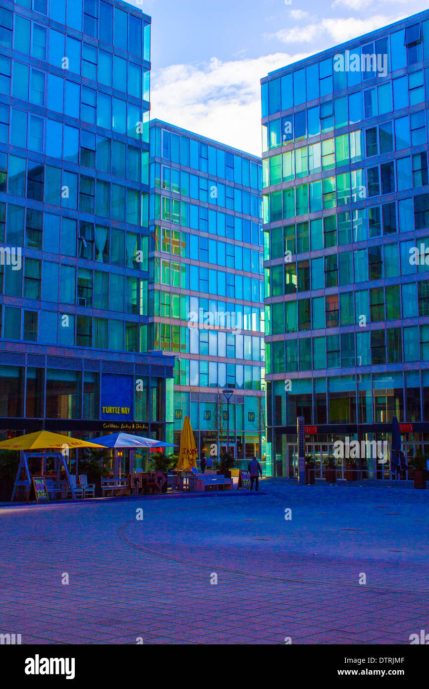 Milton Keynes architecture in blue Stock Photo Alamy
