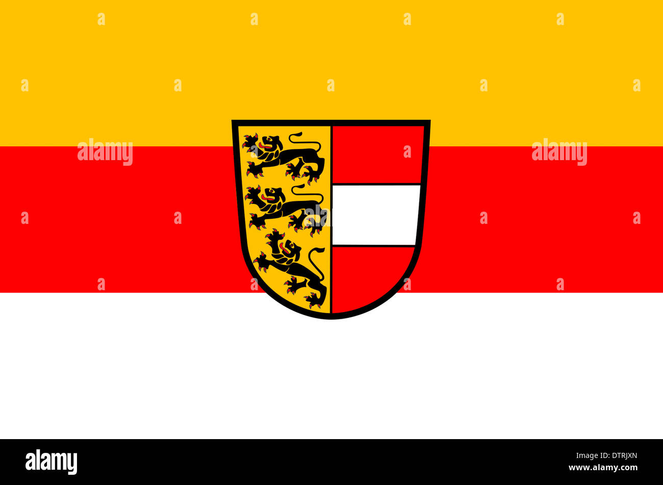 Flag of the Austrian federal state of Carinthia. Stock Photo