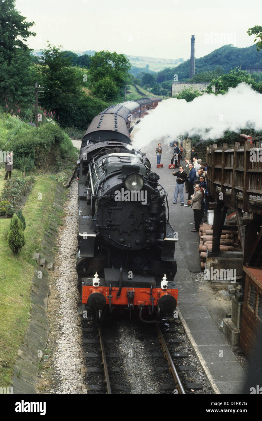 Steam Locomotive USA S160 No. 5820 'Big Jim' on Keighley and Worth Valley Railway in 1981 Stock Photo