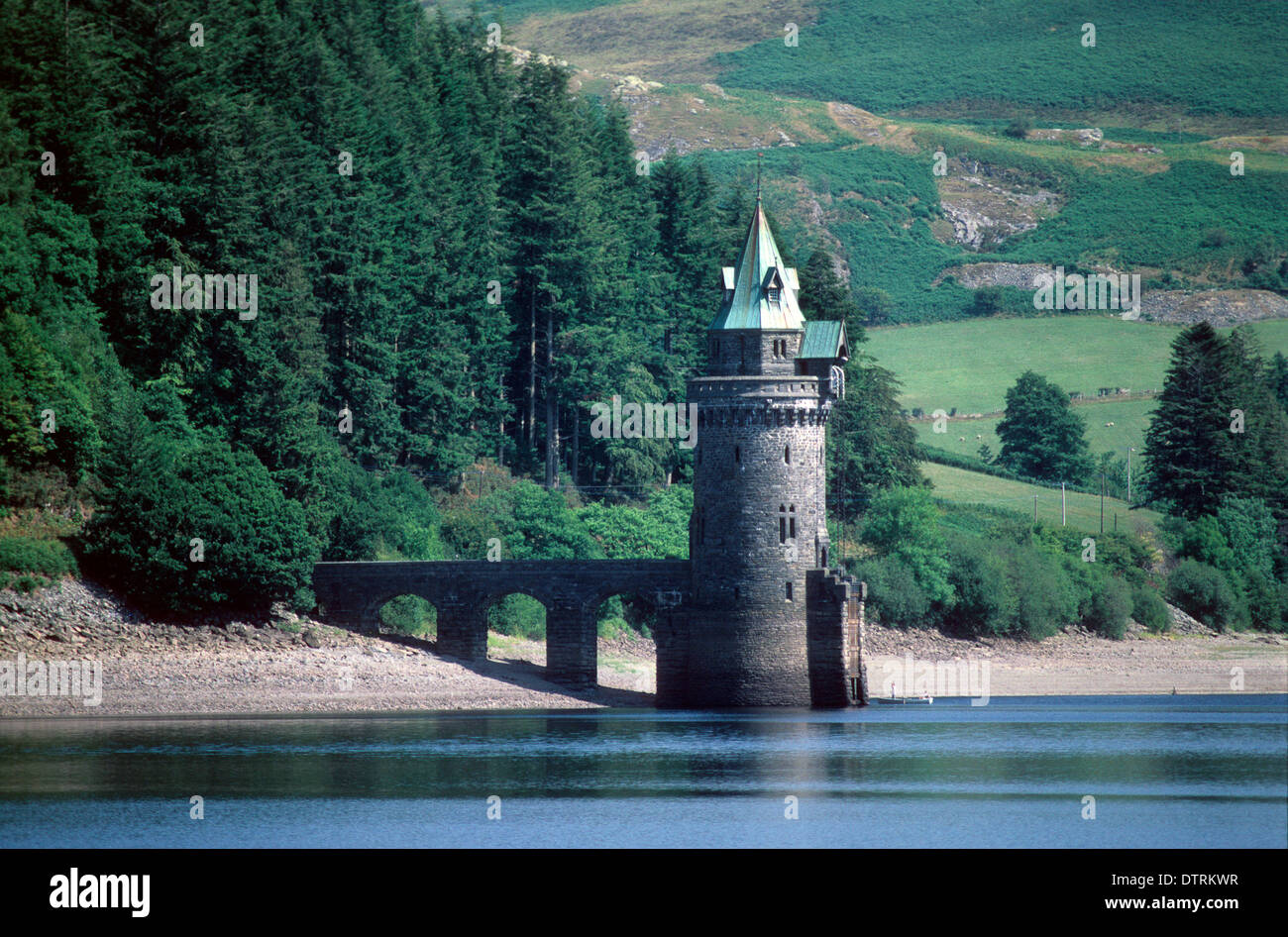 Lake Vyrnwy reservoir in Wales Uk 1985 Stock Photo