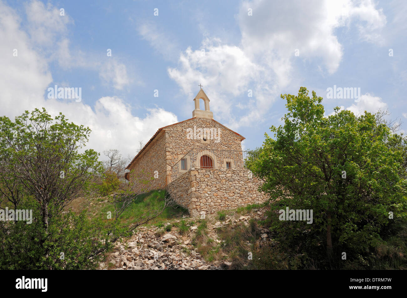 Chapel Notre Dame des Anges, Aurel, Vaucluse, Provence-Alpes-Cote d'Azur, Southern France Stock Photo