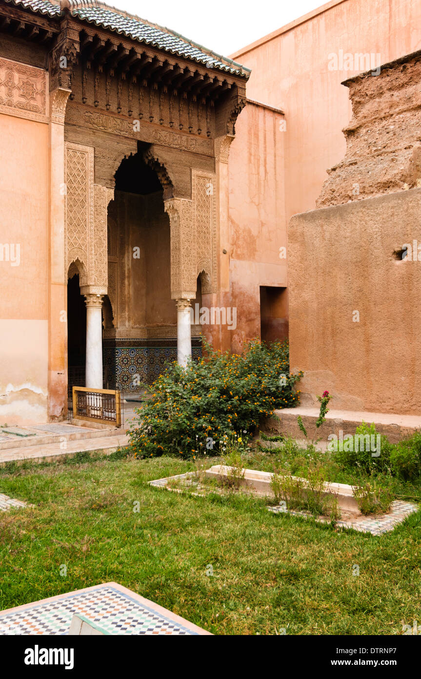 Saadiennes Tombs in Marrakesh, Morocco. Stock Photo