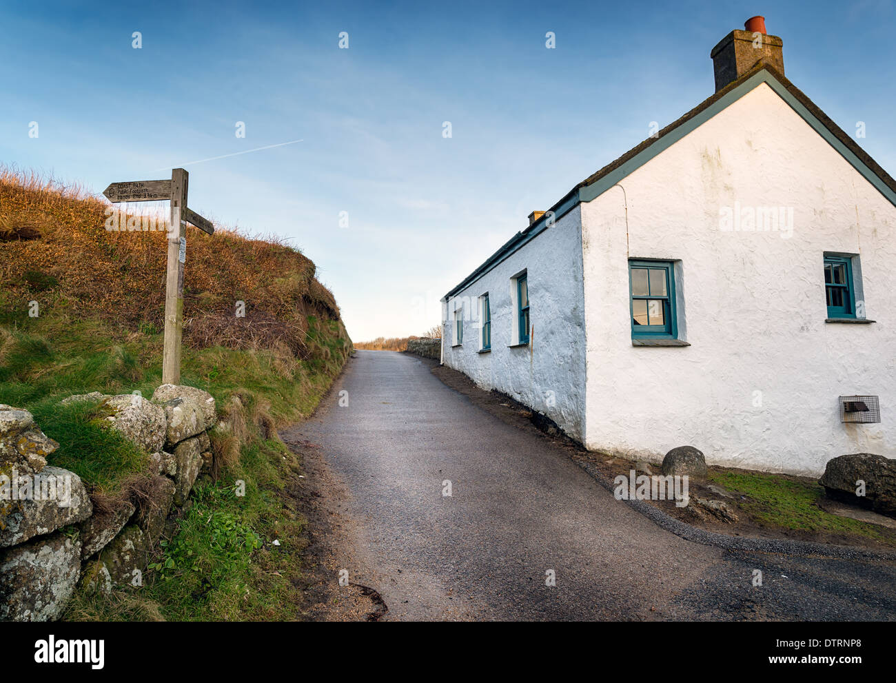 Porthgwarra a tiny coastal village on the Lands End Peninsula near Penzance in Cornwall Stock Photo