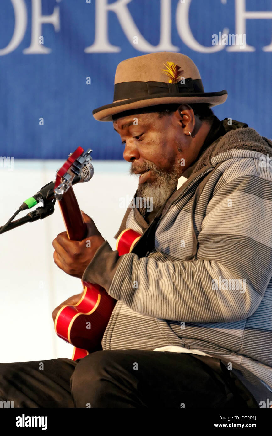 Chicago Blues guitarist, Lurrie Bell performs during the Richmond Folk Festival, October 11-13, 2013.  Richmond, VA. Stock Photo