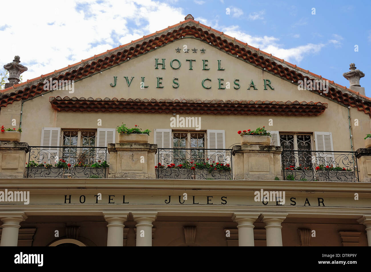 Hotel Jules Cesar, Arles, Bouches-du-Rhone, Provence-Alpes-Cote d'Azur, Southern France / Julius Caesar Stock Photo
