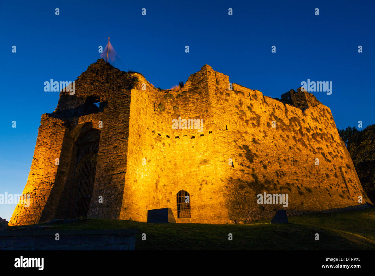 Oystermouth Castle, Mumbles, Swansea, Wales, UK Stock Photo