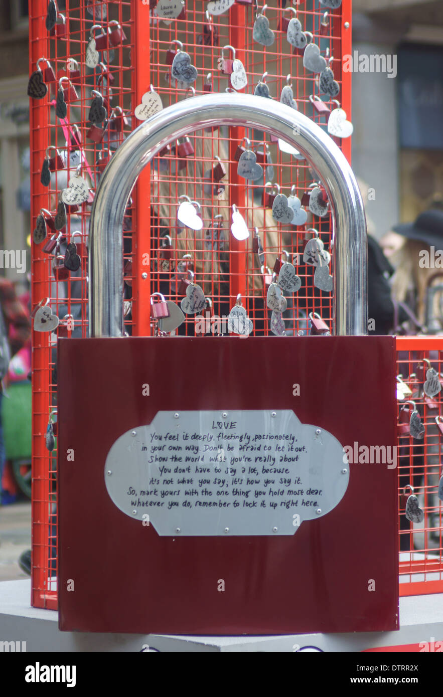 love lock  giant love lock London Stock Photo