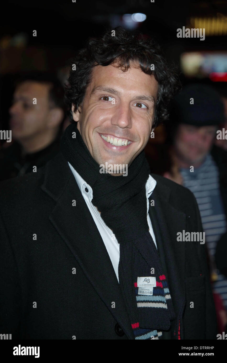 London, UK. 23rd Feb 2014: Alex Gaumond arrives at the WhatsOnStage ...