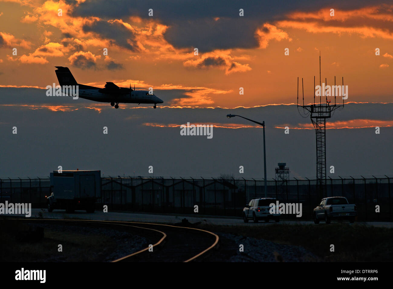 Air travel at Philadelphia International Airport in Philadelphia, Pennsylvania. Stock Photo