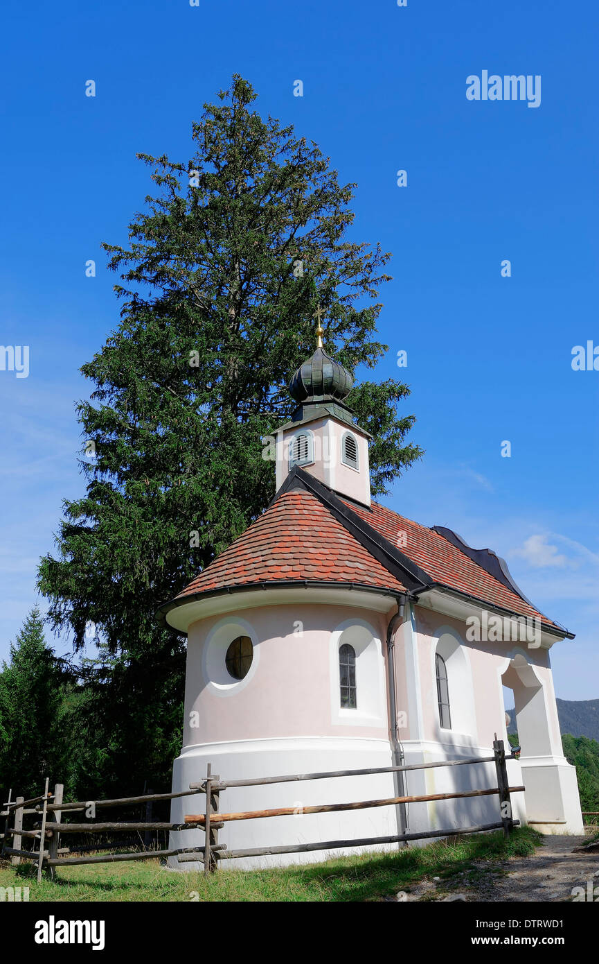 Chapel Maria Konigin, Mittenwald, Werdenfelser Land, Bavaria, Germany / Maria-Königin Stock Photo