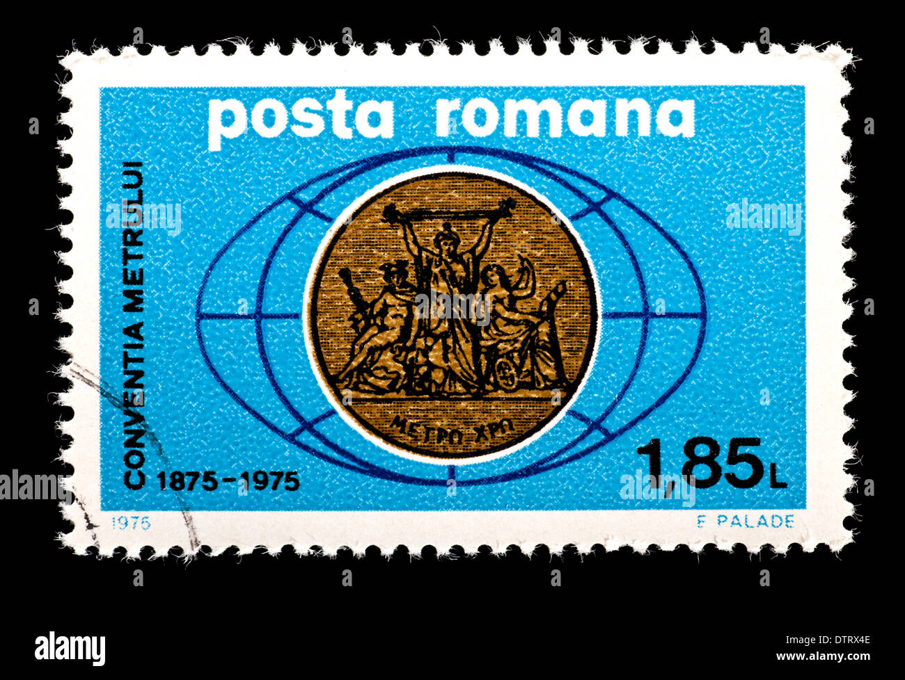 Postage stamp from Romania issued for the century of the International