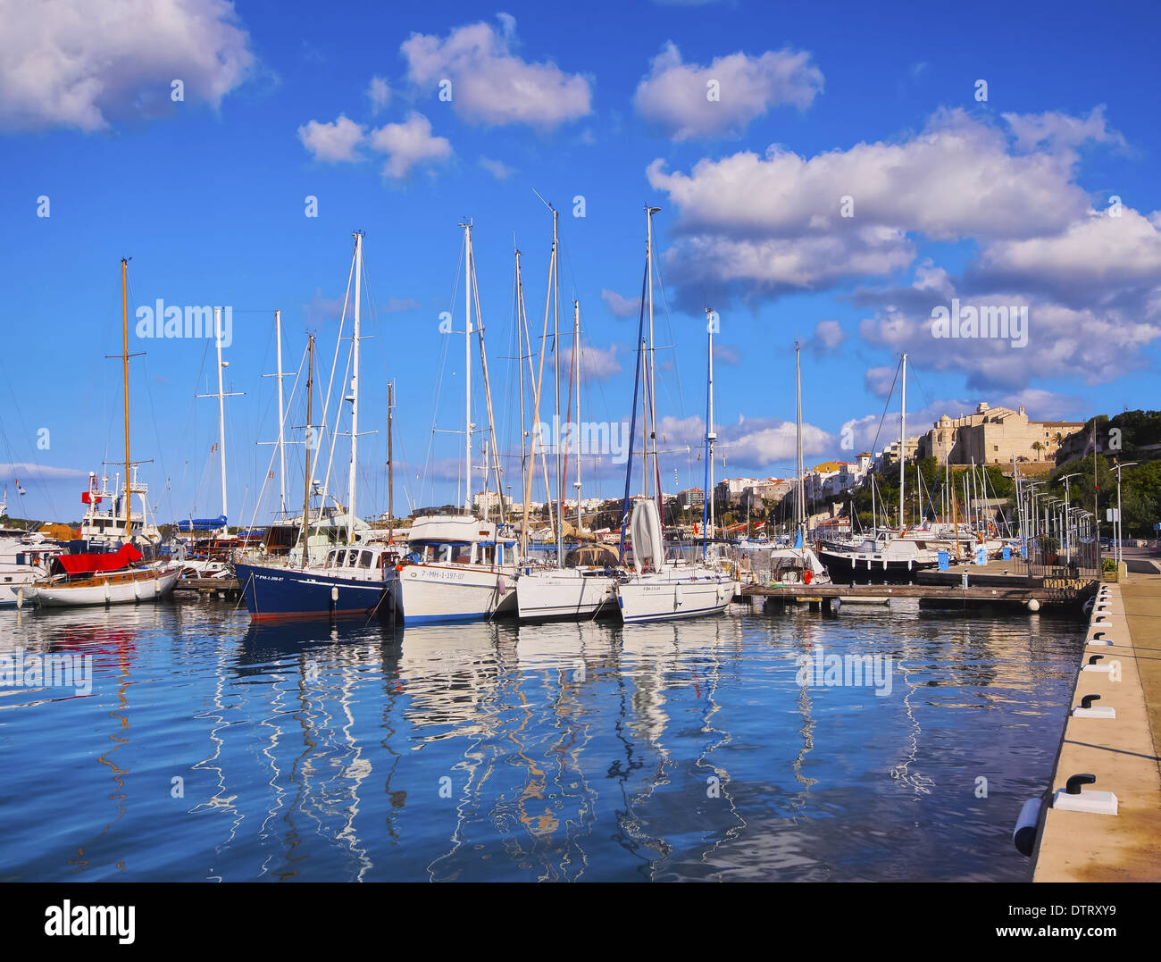 Port in Mao - capital city of Menorca, Balearic Islands, Spain Stock ...
