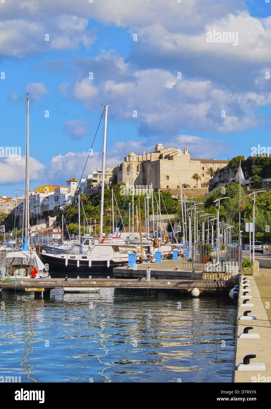Port in Mao - capital city of Menorca, Balearic Islands, Spain Stock ...