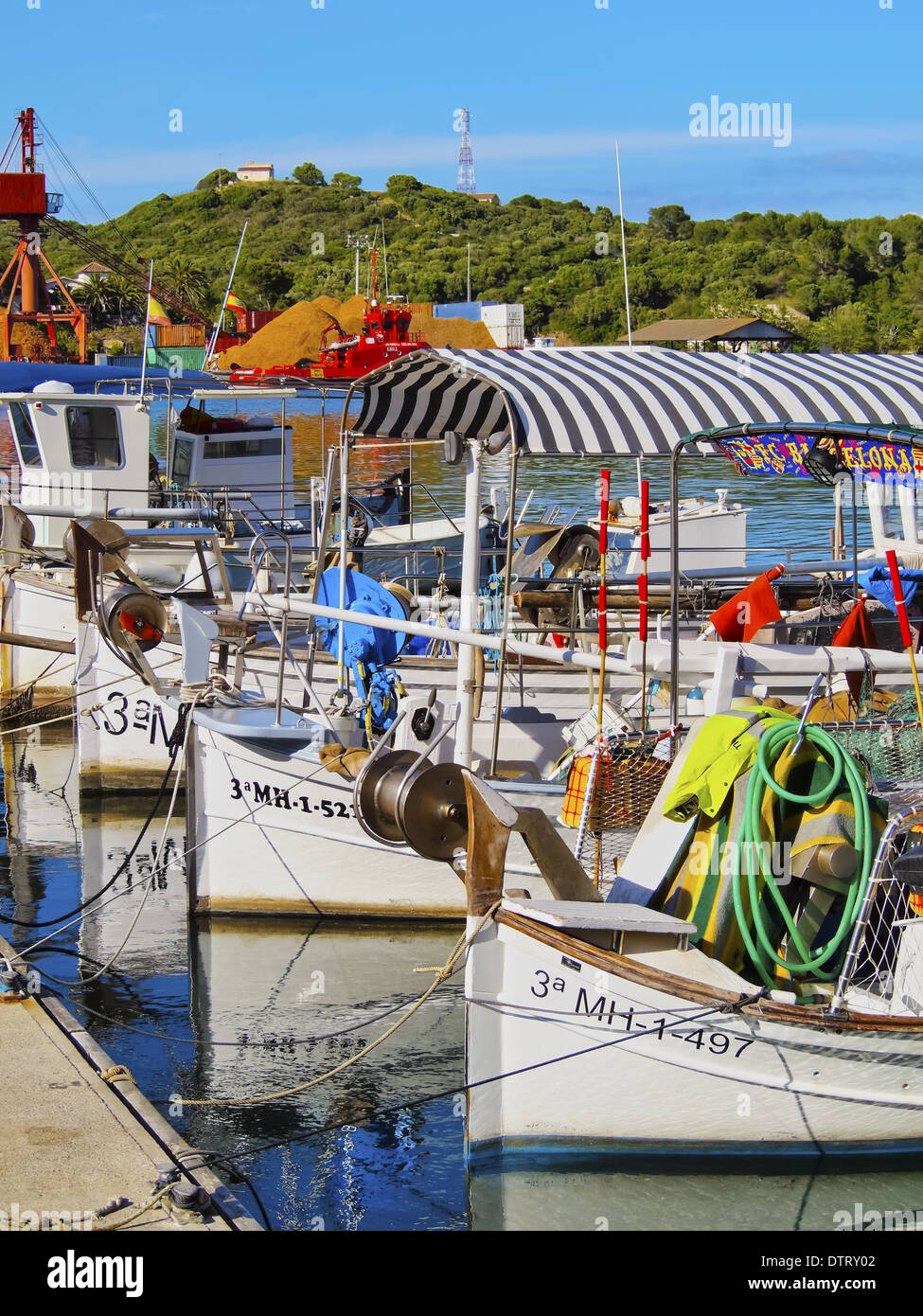 Port in Mao - capital city of Menorca, Balearic Islands, Spain Stock ...