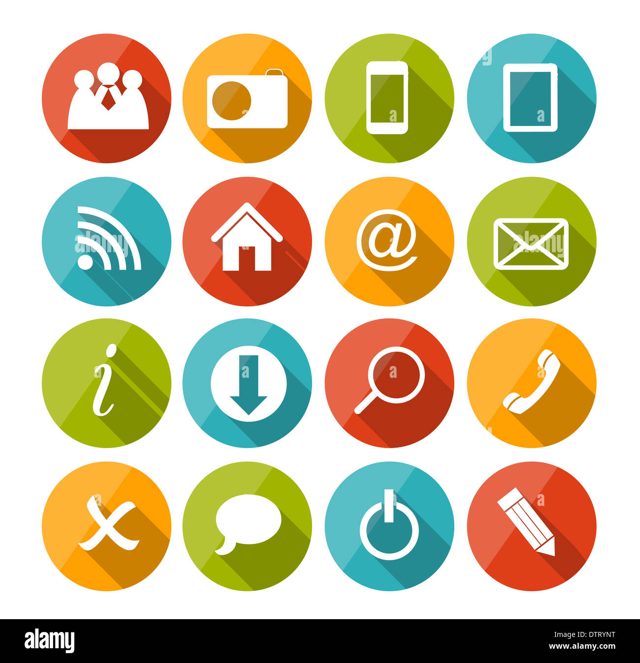 Vector Flat Icon Set for Web Stock Photo - Alamy